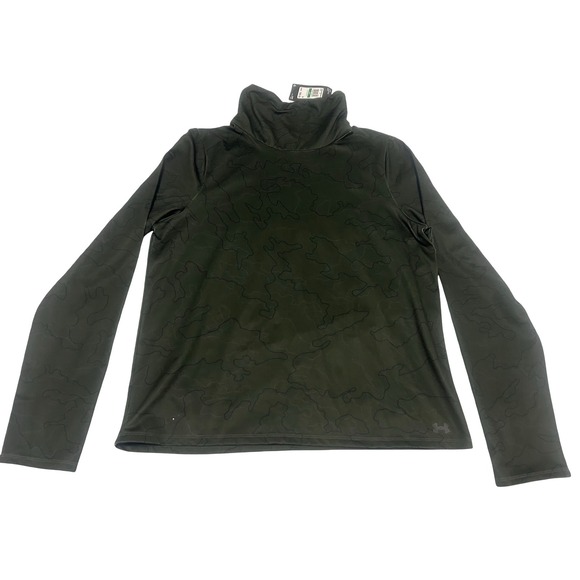 Under Armour Other - Under Armour Mens ColdGear Funnel Neck Camo Long Sleeve Top Green 1375832 Large